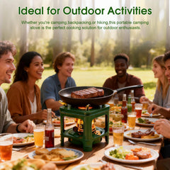 LOOMINGSX stove durable metal construction withstands rugged outdoor use