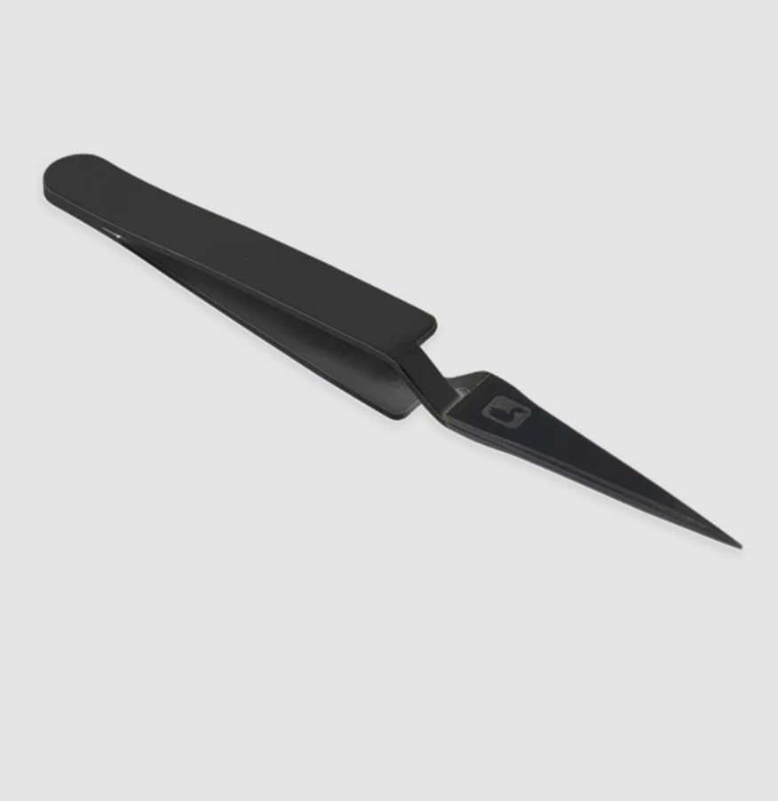 Loon material prep tool straight black ideal for dubbing and composite loops on the vise.