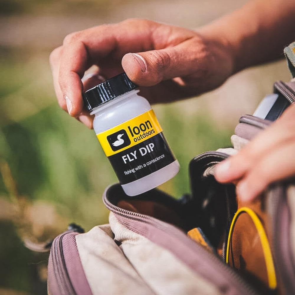 Fly Dip coated flies drying and reviving