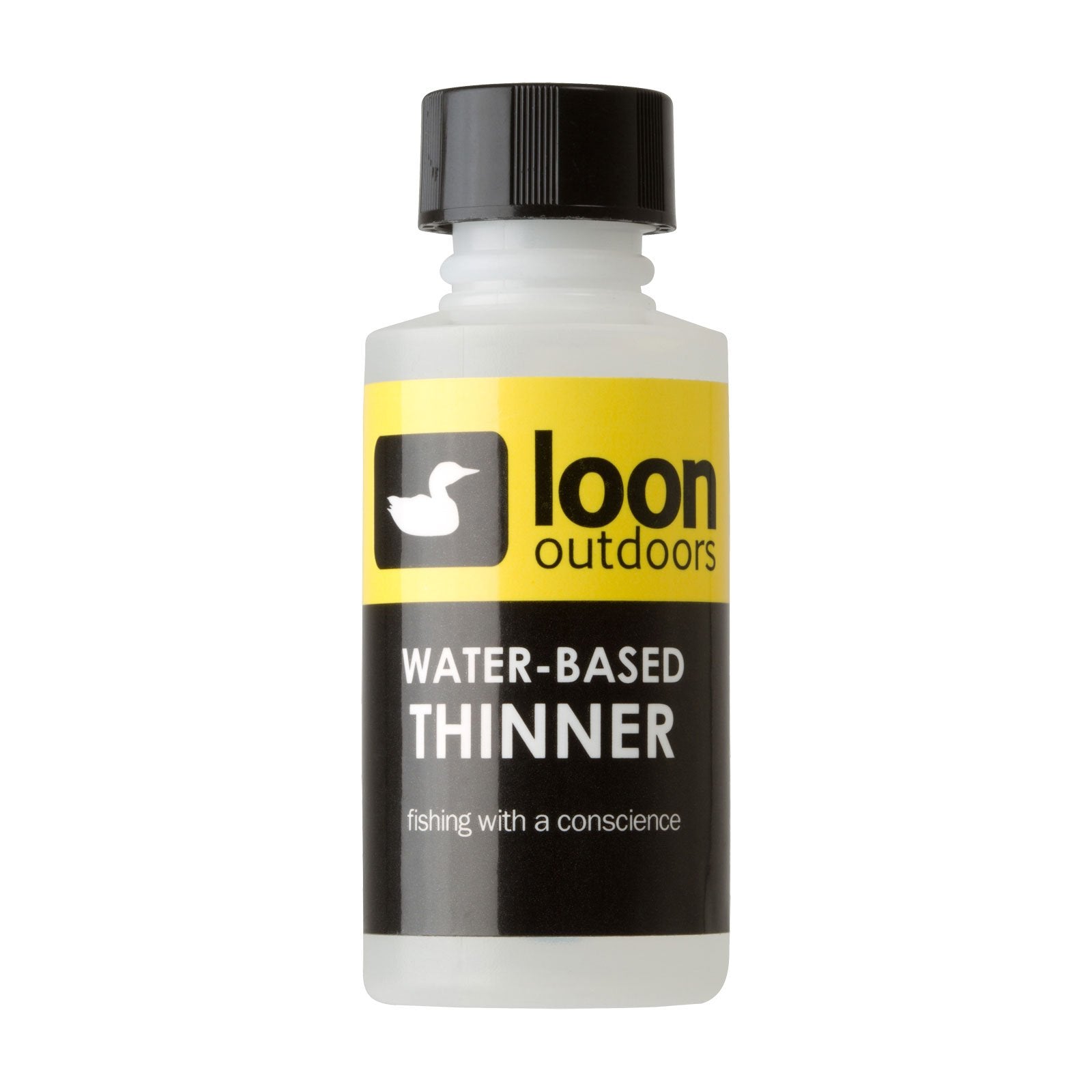 Loon Outdoors head cement thinner packaging showing compact bottle for easy thinning