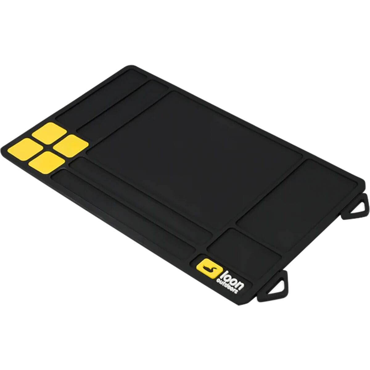 Loon Outdoors Rigging Mat magnets closeup highlights secure tiny components during rigging