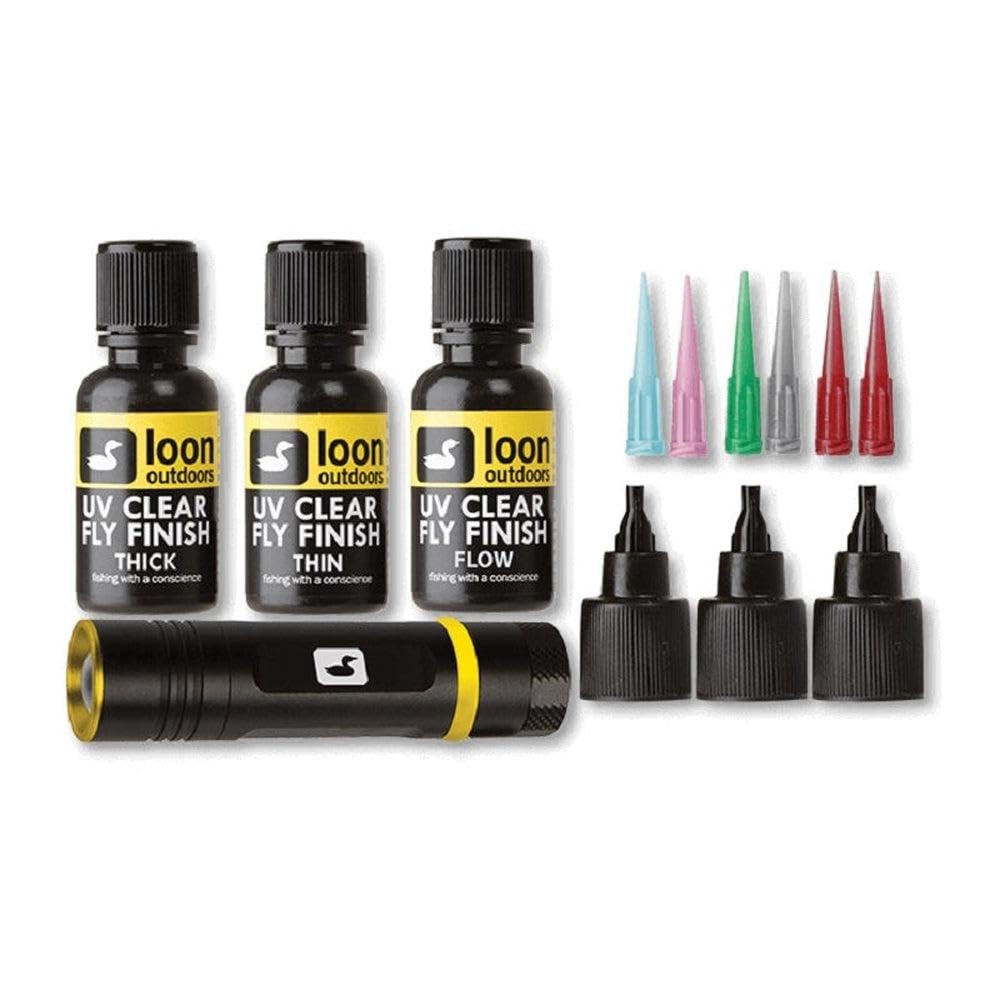 Loon Outdoors UV Fly Tying Kit Thick finish in action, curing with UV light