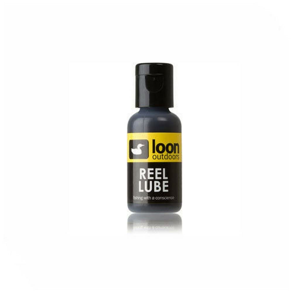 Loon Reel Lube bottle pour demonstrates easy application for smooth reel operation.