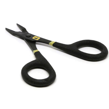 Loon Rogue Debarb Pliers cutting surface close-up, efficient for clean hook debarring.