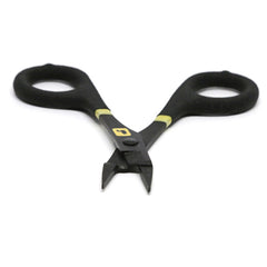 Loon Rogue Debarb Pliers jaws angle close-up, tightly angled jaws for precise movements.