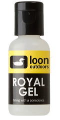 Loon Royal Gel glitter floatant adds iridescent shimmer to dry flies for better visibility.