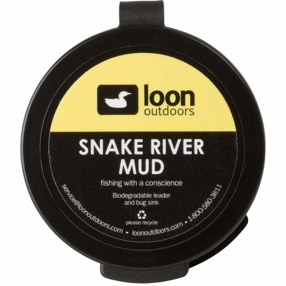 Loon Snake River Mud paste applied to fishing leader showing sinking effect and reduced shine