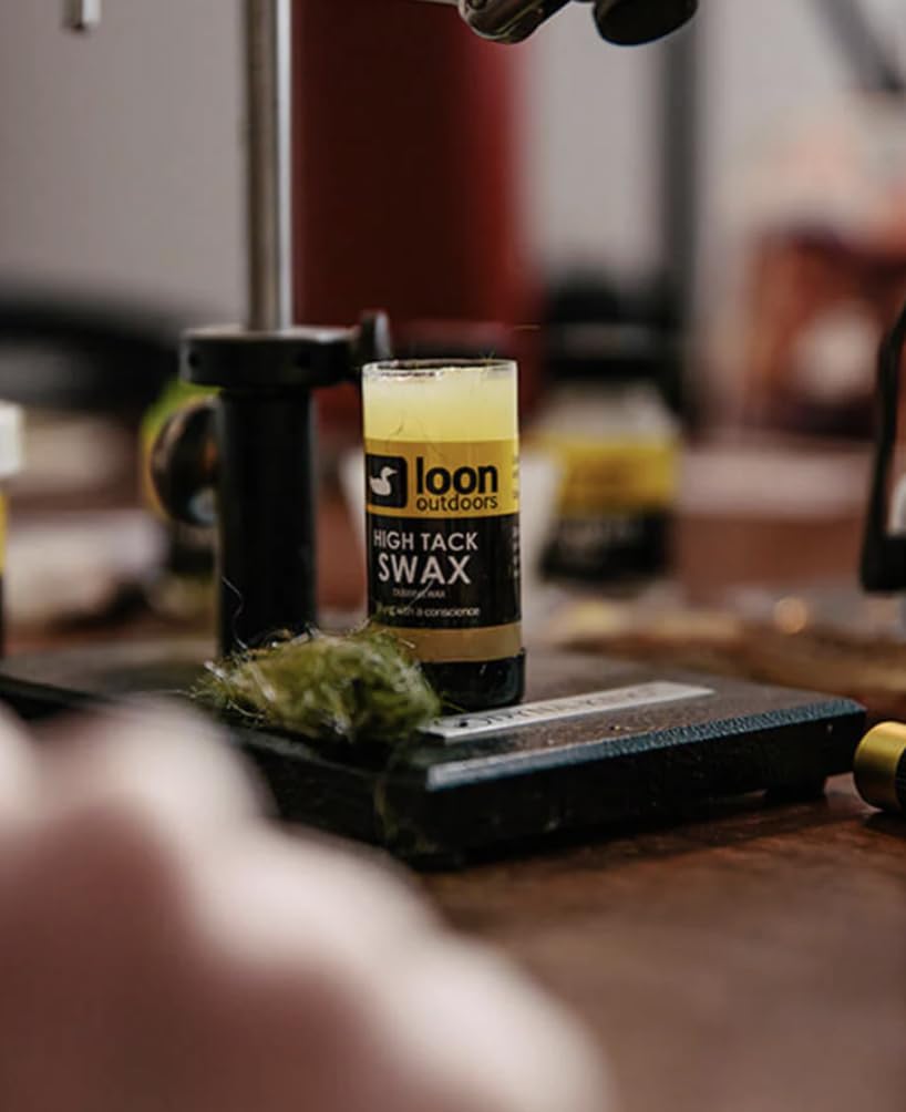 Loon Swax High Tack is applied to thread for extra bulk on flies.