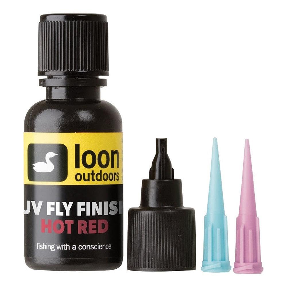Loon UV Colored Fly Finish shows hot colors to emphasize hot spots.
