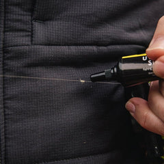 Loon UV Knot Sense exposed to sunlight, instantly curing for rapid knot hardening.