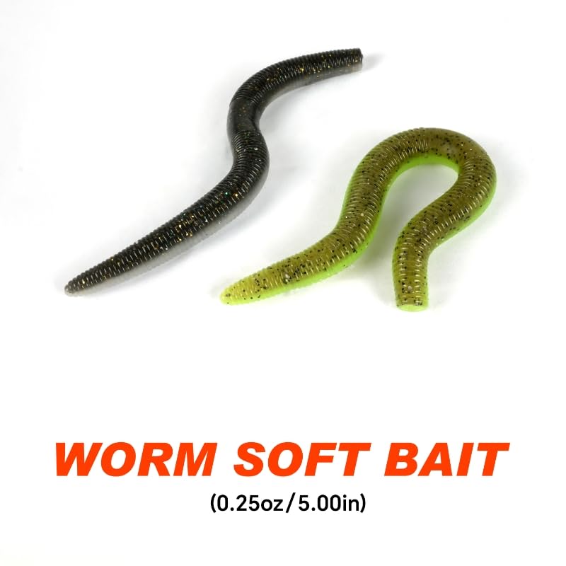 Tear-resistant LOONVA soft plastic worms in action