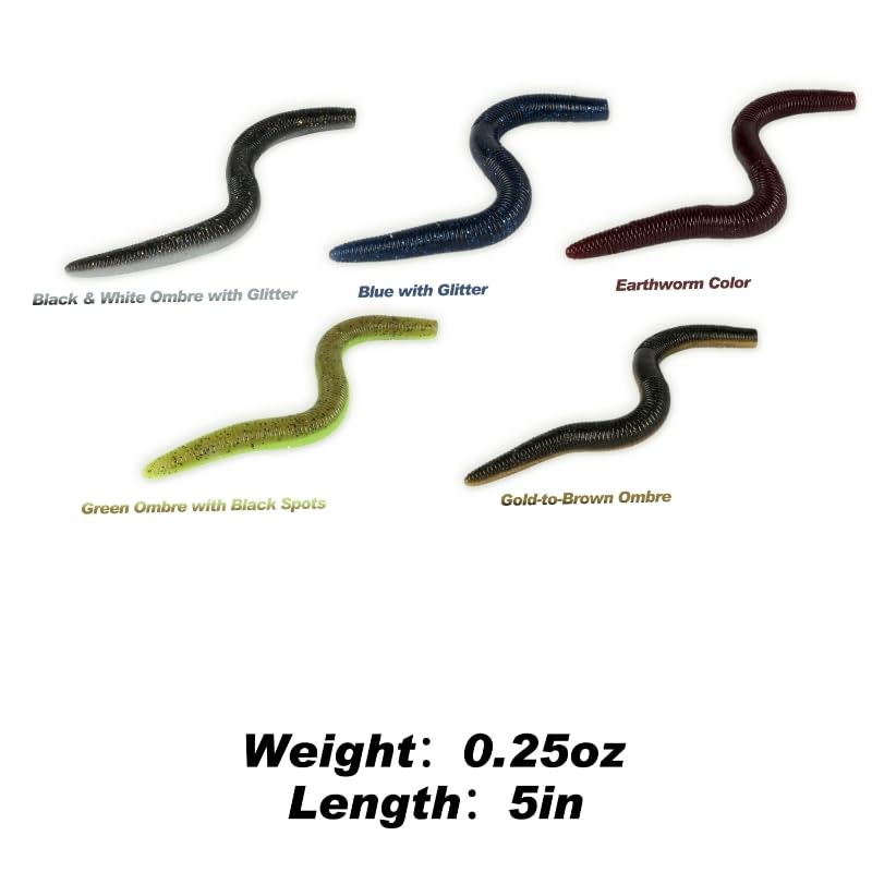 Versatile LOONVA worms for spring, summer, fall in clear or muddy water