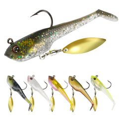 Pack of LOONVA pre-rigged soft lures 2.3in 6-pack