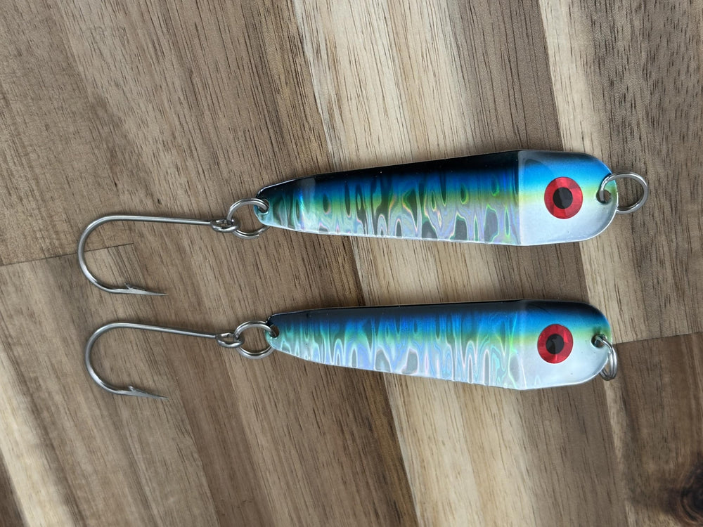 Loony Spoons designed to swim like crippled baitfish