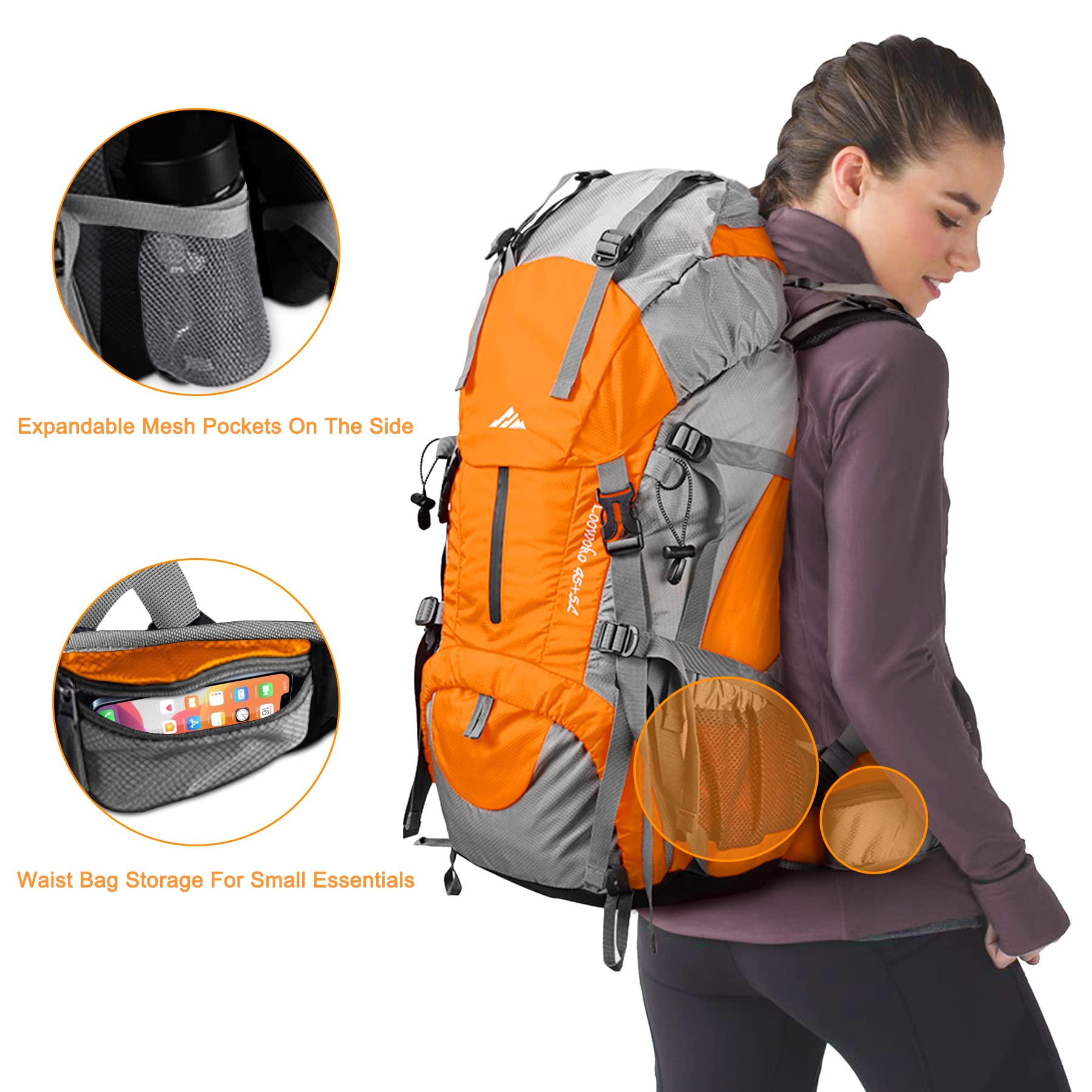 Loowoko back panel ventilation shows breathable design for hot-weather comfort.