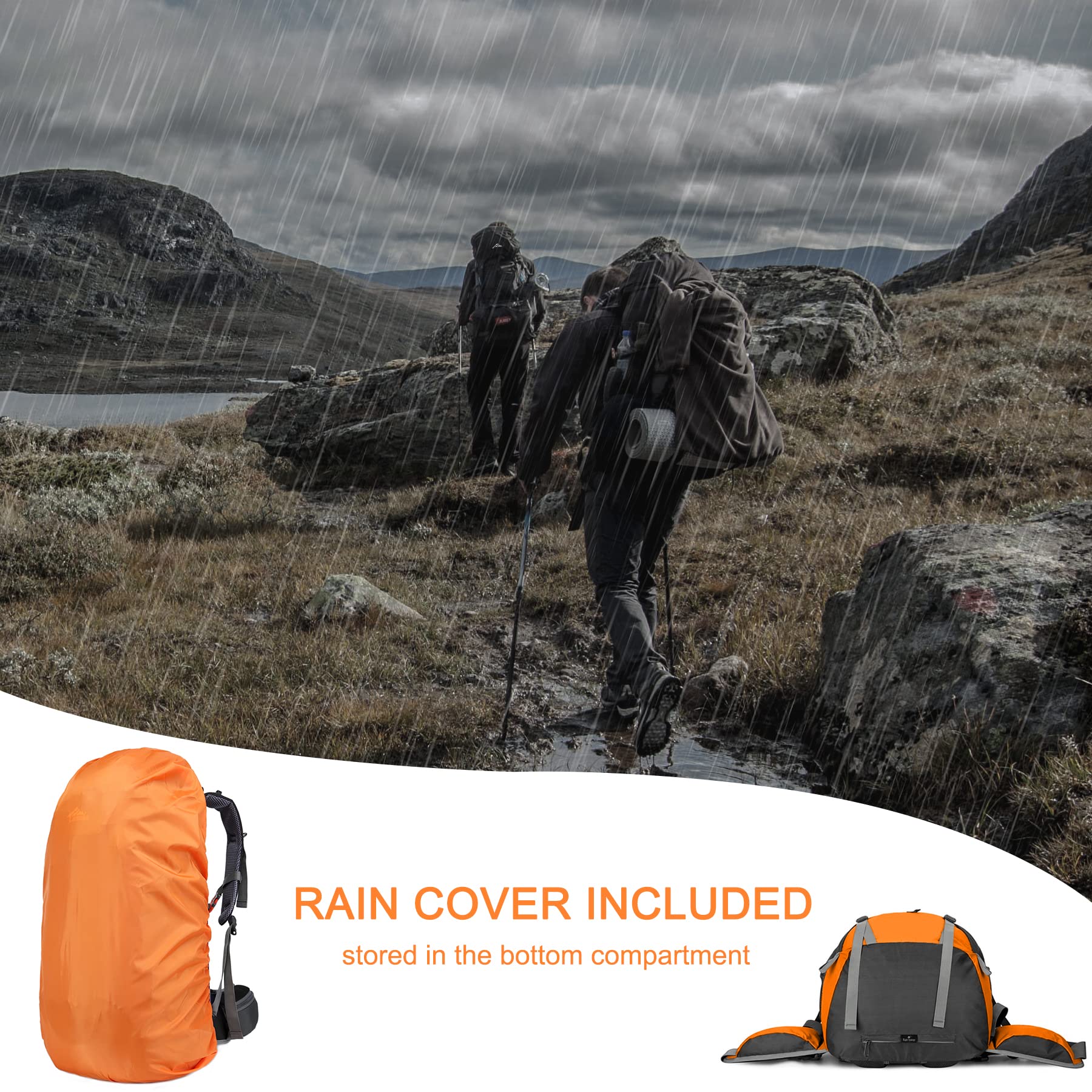 Loowoko hiking backpack in use on trail reflects practical storage and setup.