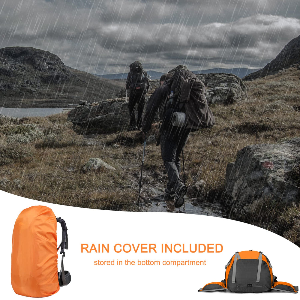 Loowoko hiking backpack in use on trail reflects practical storage and setup.
