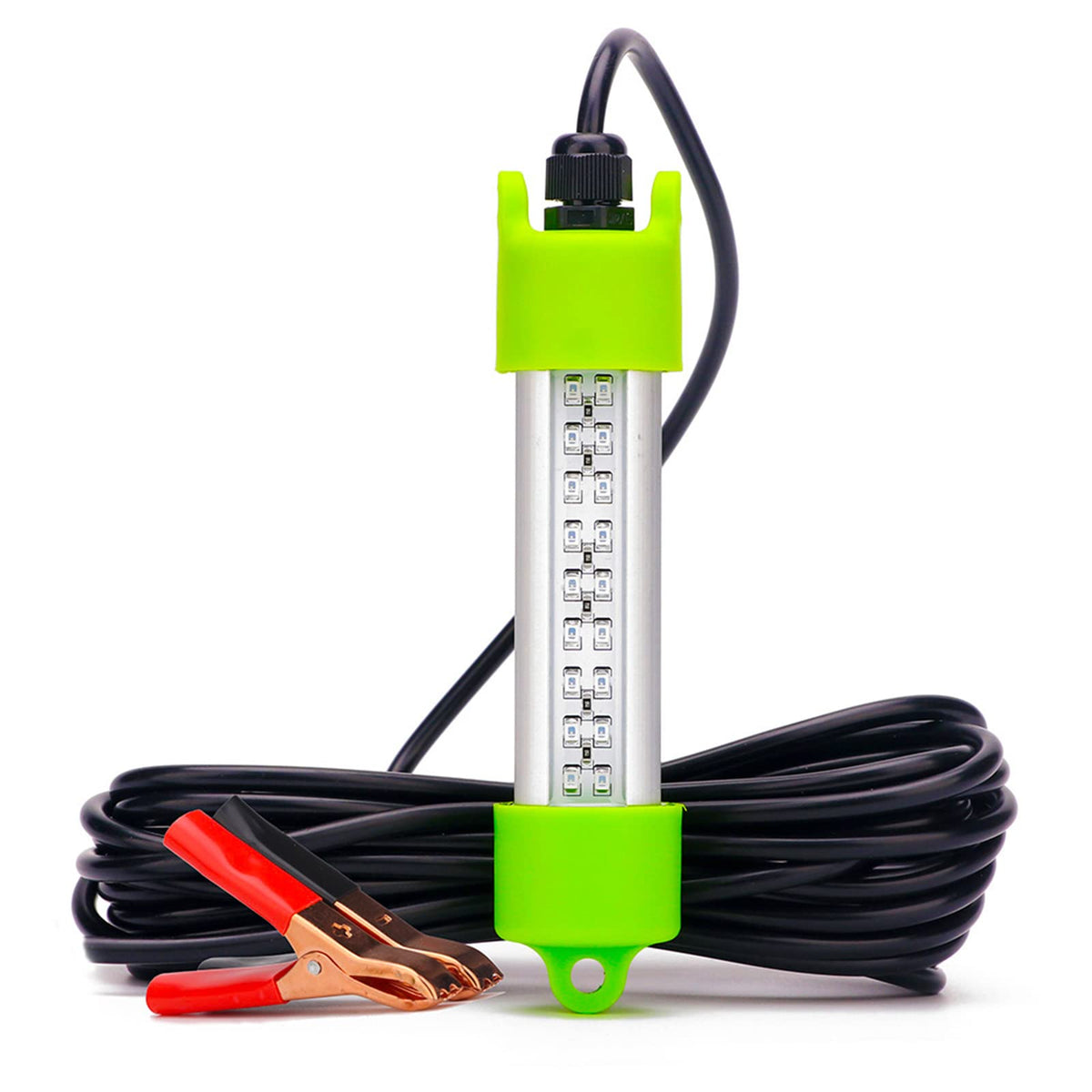 LOSTCAT 18W green IP68 underwater fishing light submerged in water