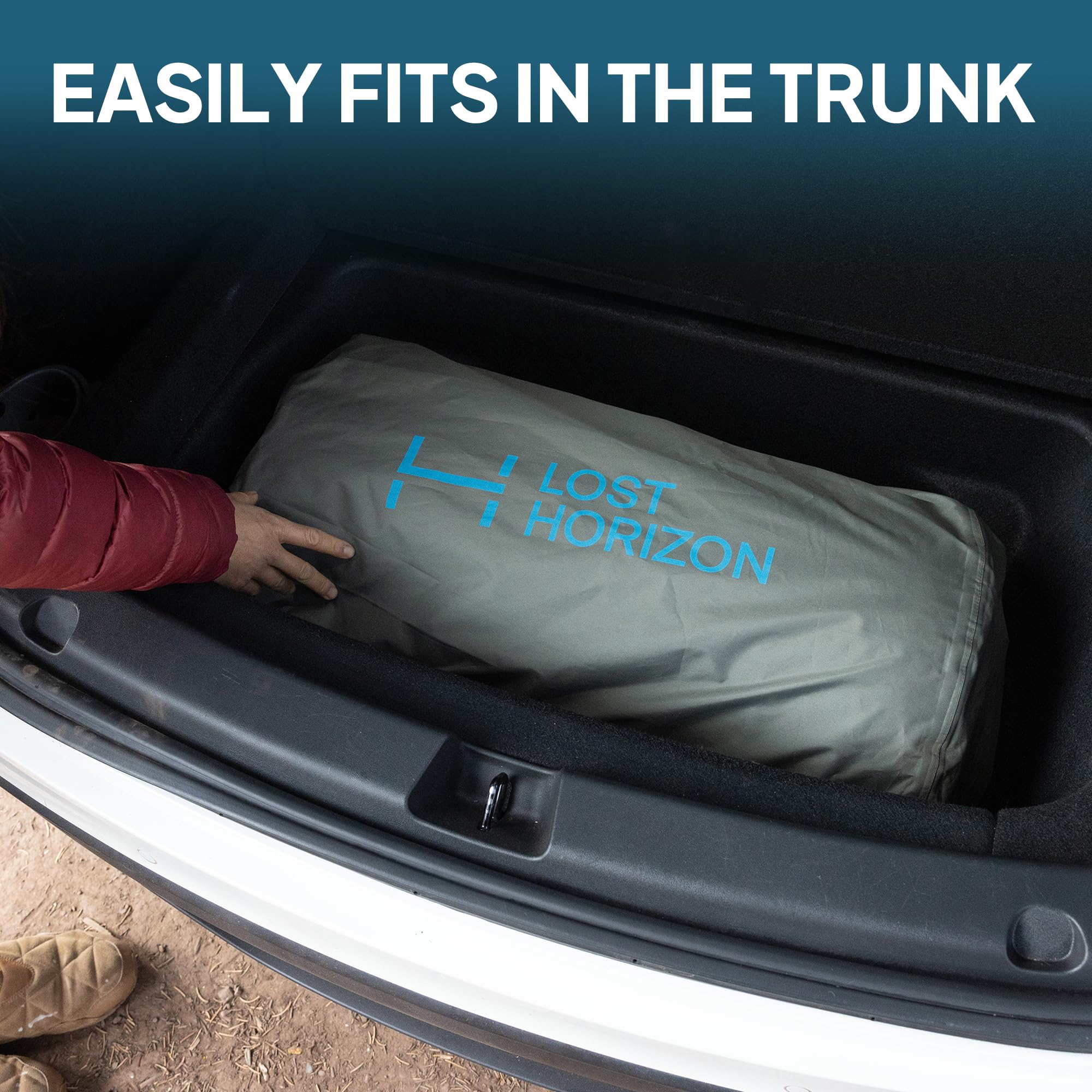LOSTHORIZON 440-pound capacity supports a wide range of sleepers on Model Y trips.