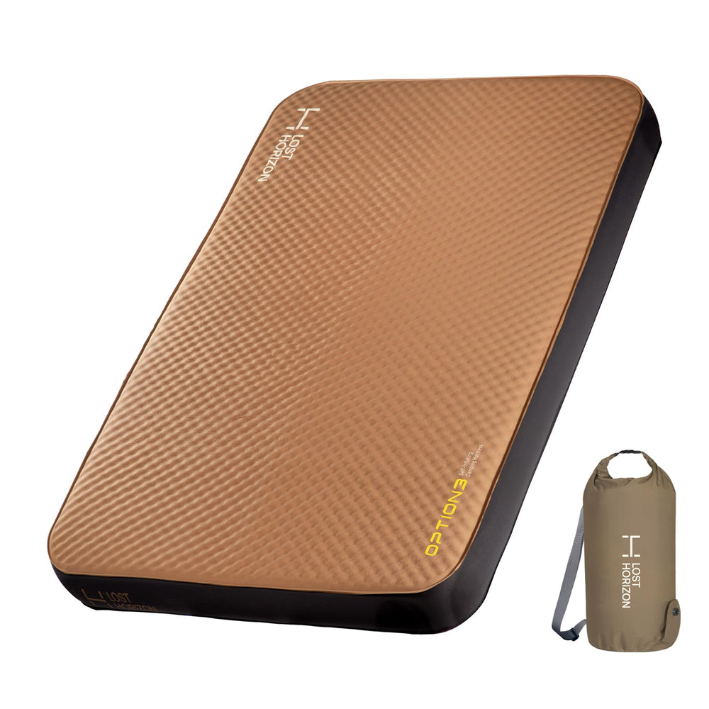 LOSTHORIZON air foam camping mattress front view offers plush comfort for all night sleep