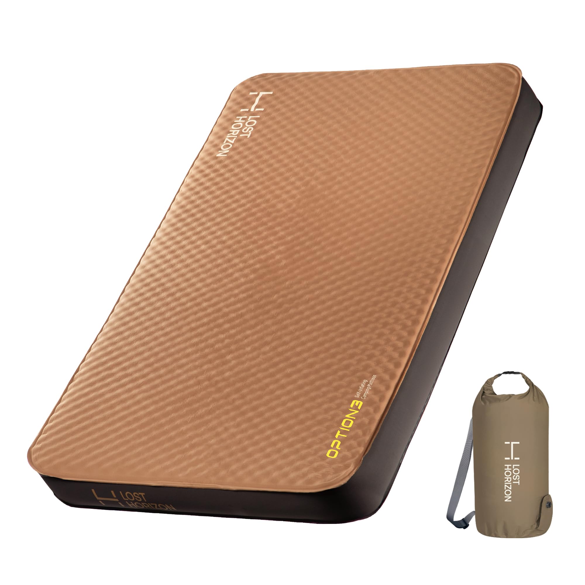 LOSTHORIZON air-foam camping mattress twin setup for spacious camping sleep surface