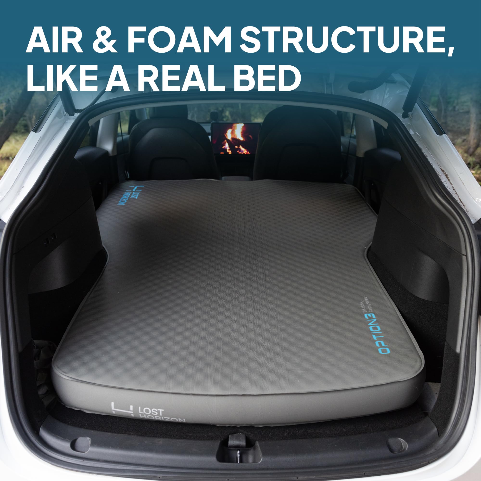 LOSTHORIZON self-inflating sleeping pad with air pump enables quick setup.