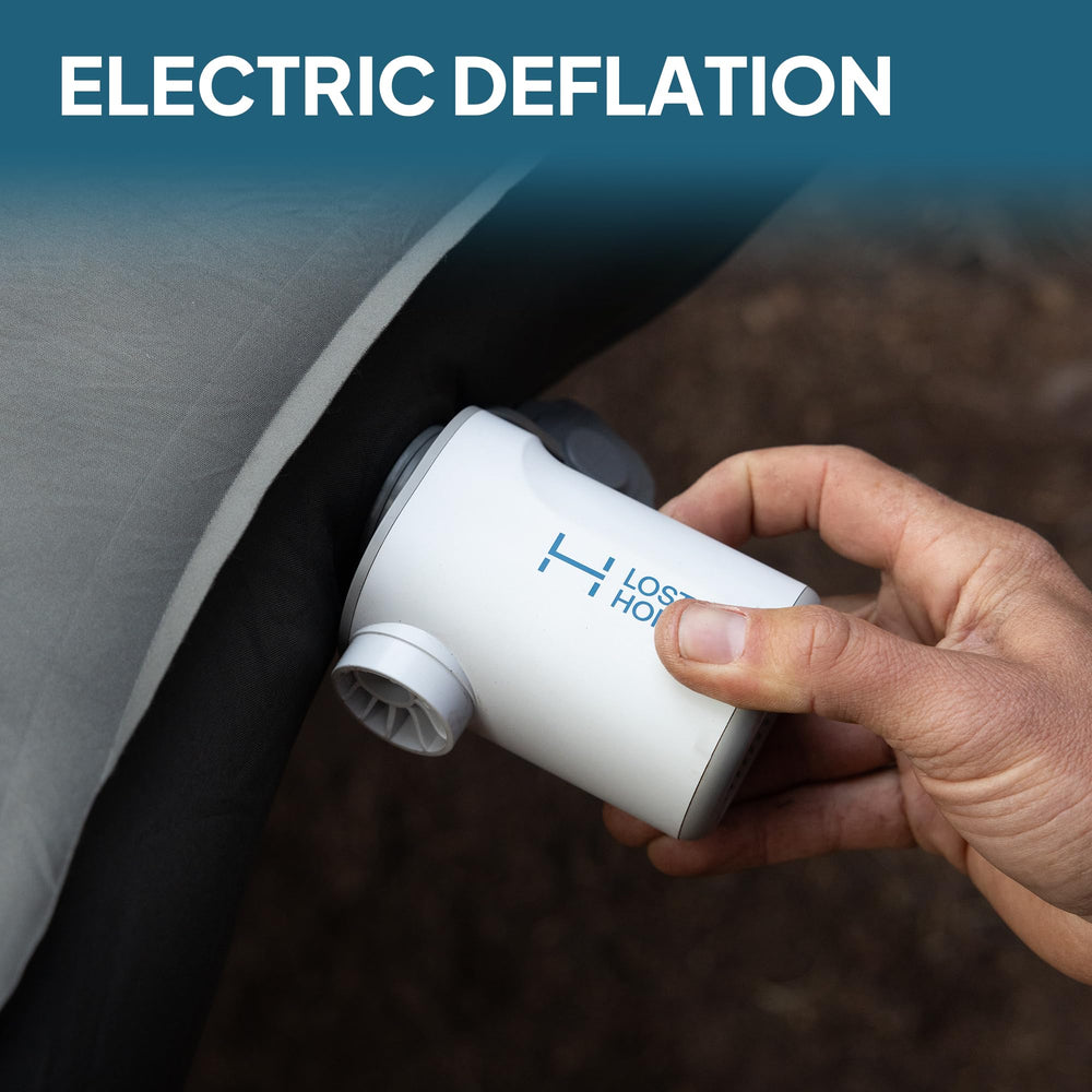 LostHorizon easy inflate-deflate valve for fast packing