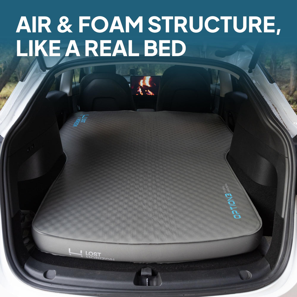 LOSTHORIZON foam and air structure close-up delivers even support.