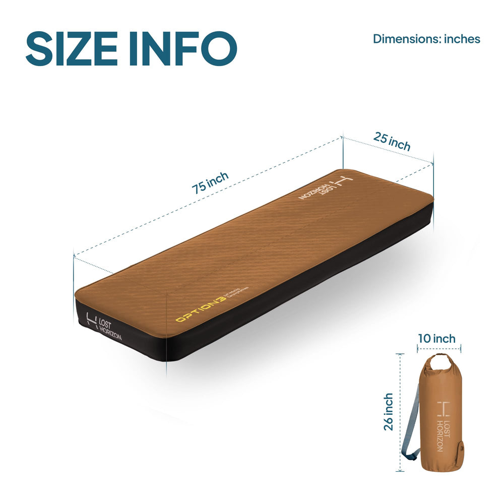 LOSTHORIZON air-foam mattress silent surface promotes undisturbed sleep during camping.