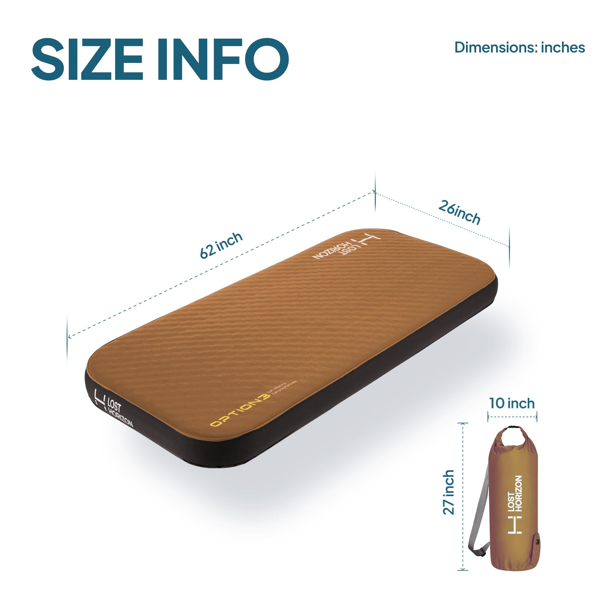 LOSTHORIZON Slim Single 3-inch thickness highlights lightweight comfort for camping.