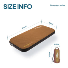 LOSTHORIZON Slim Single 3-inch thickness highlights lightweight comfort for camping.