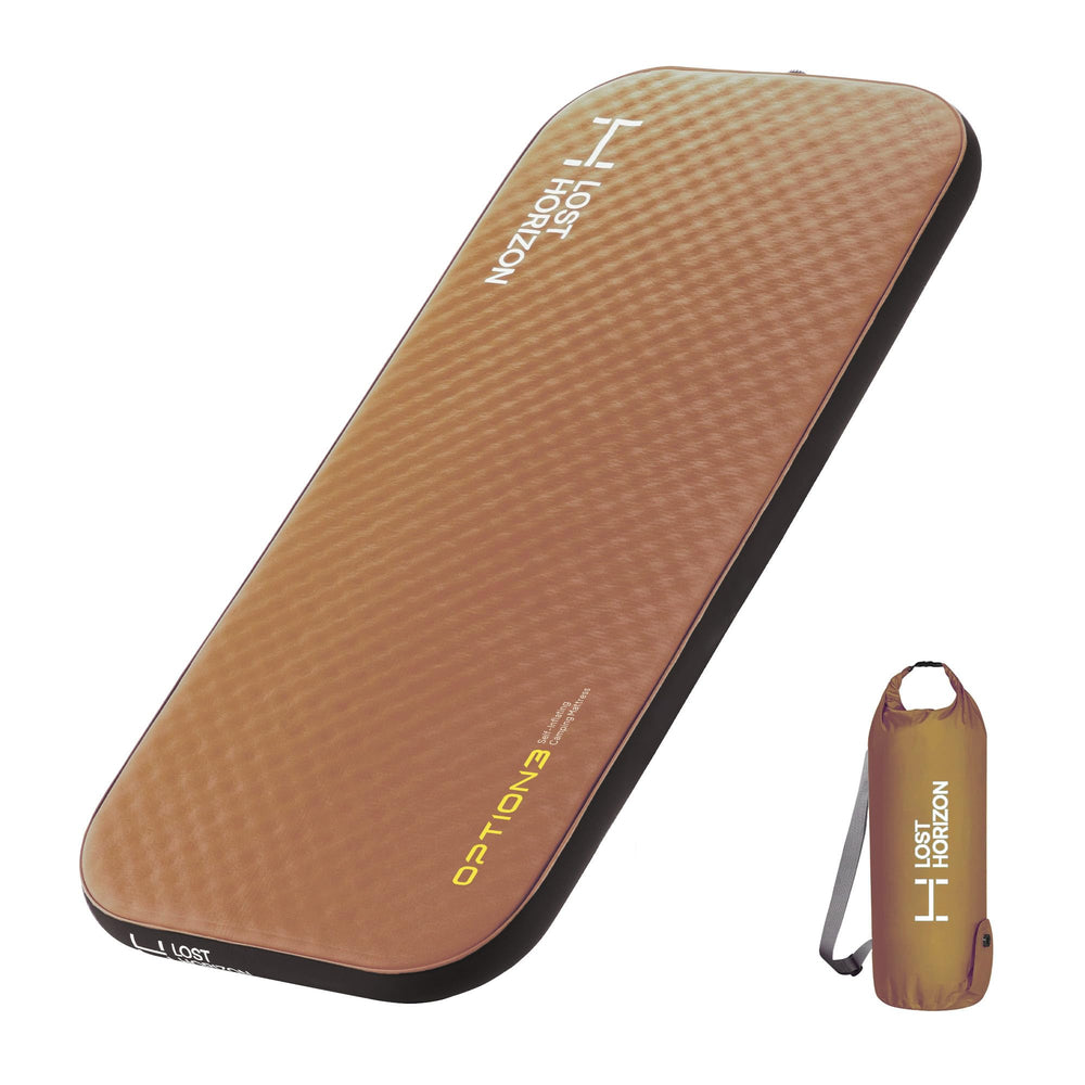 LOSTHORIZON Slim Single mattress folded for compact packing and easy transport.