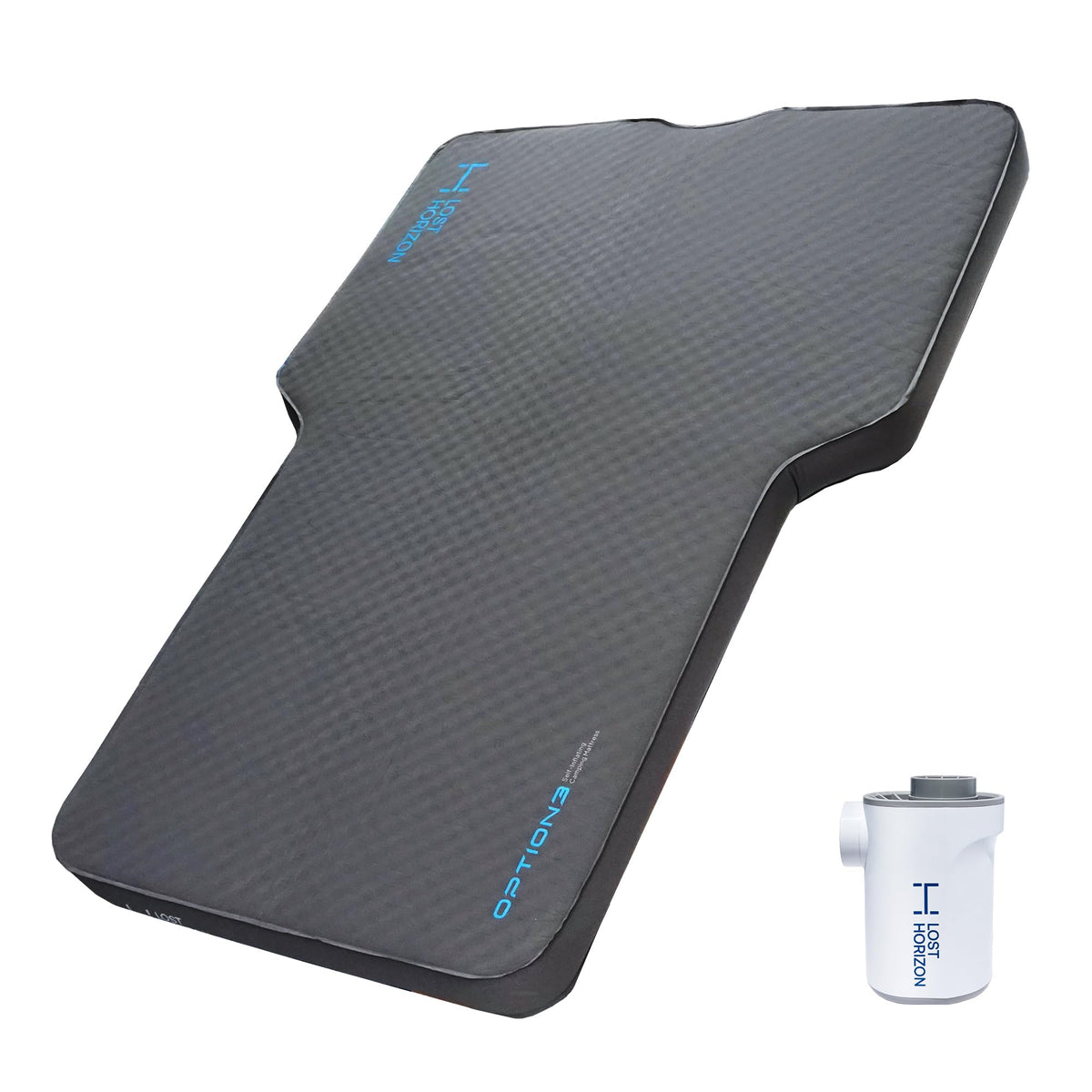 LostHorizon Tacoma cross-section shows foam-air hybrid for even support.
