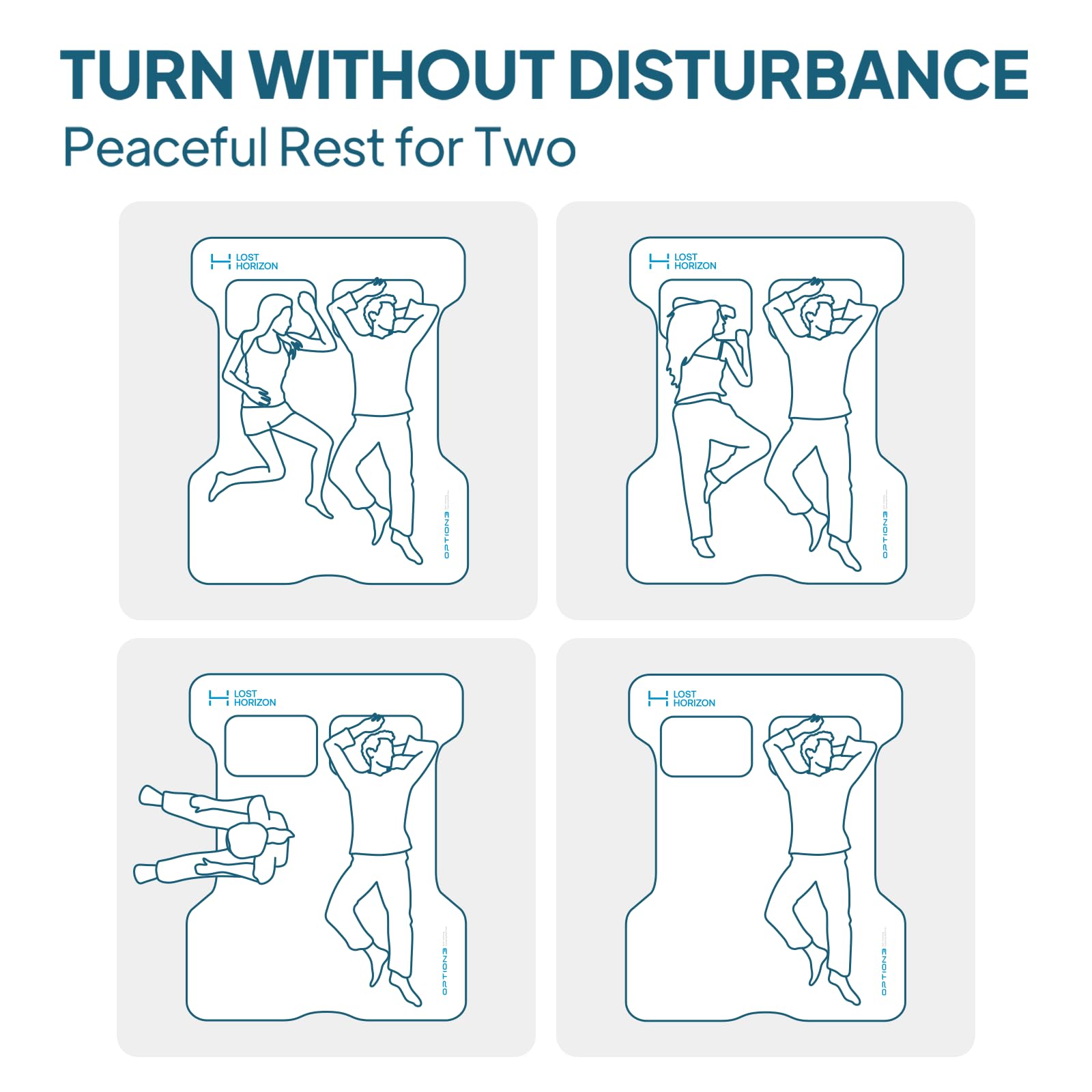LOSTHORIZON pump-optional option enables easy inflation and quick setup