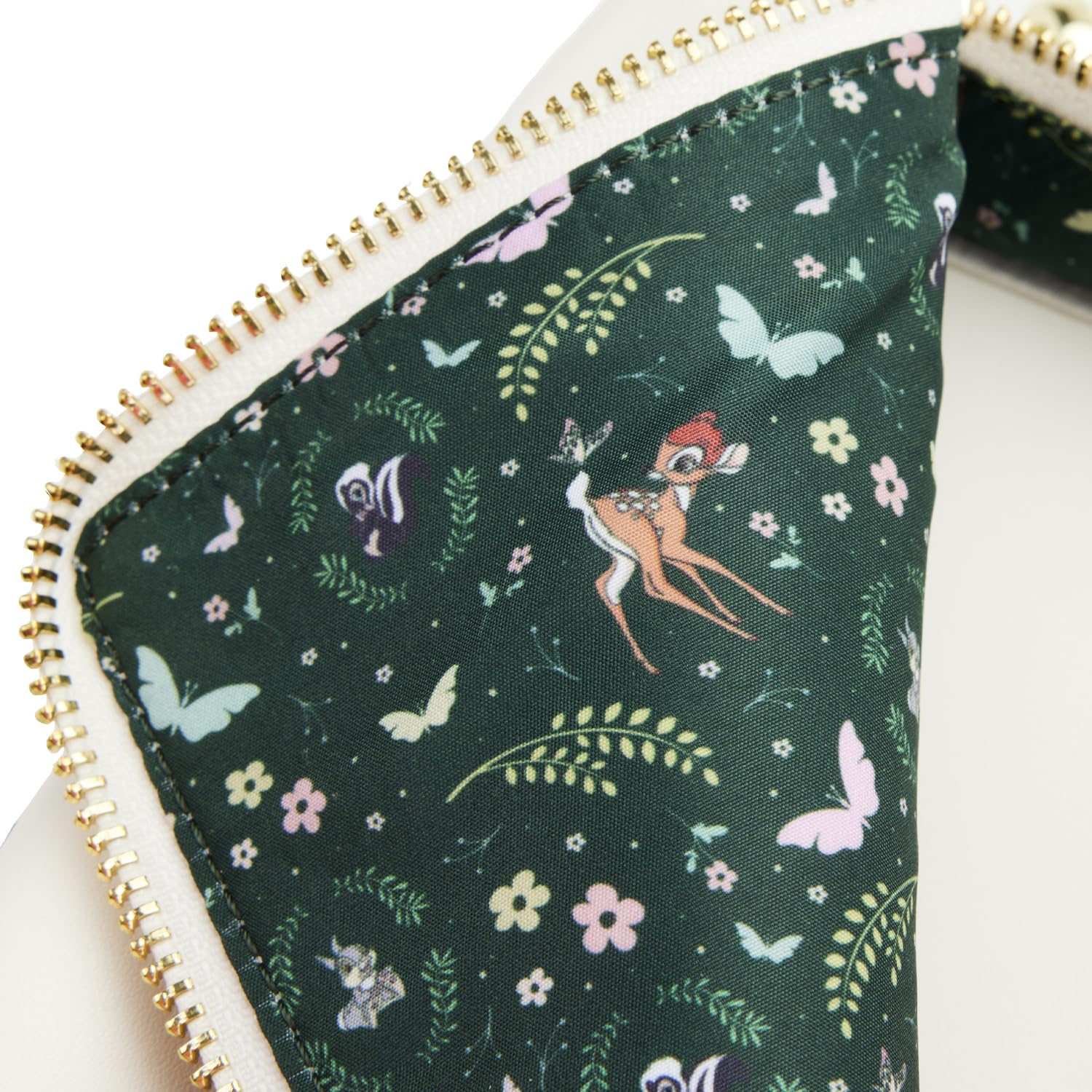 Loungefly Bambi bag side view emphasizes size and portability for outings