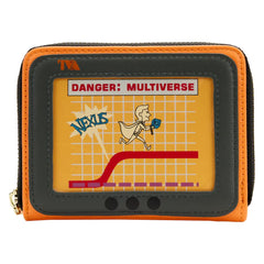 Loungefly Marvel Loki TVA Miss Minutes wallet front view for everyday cosplay storage