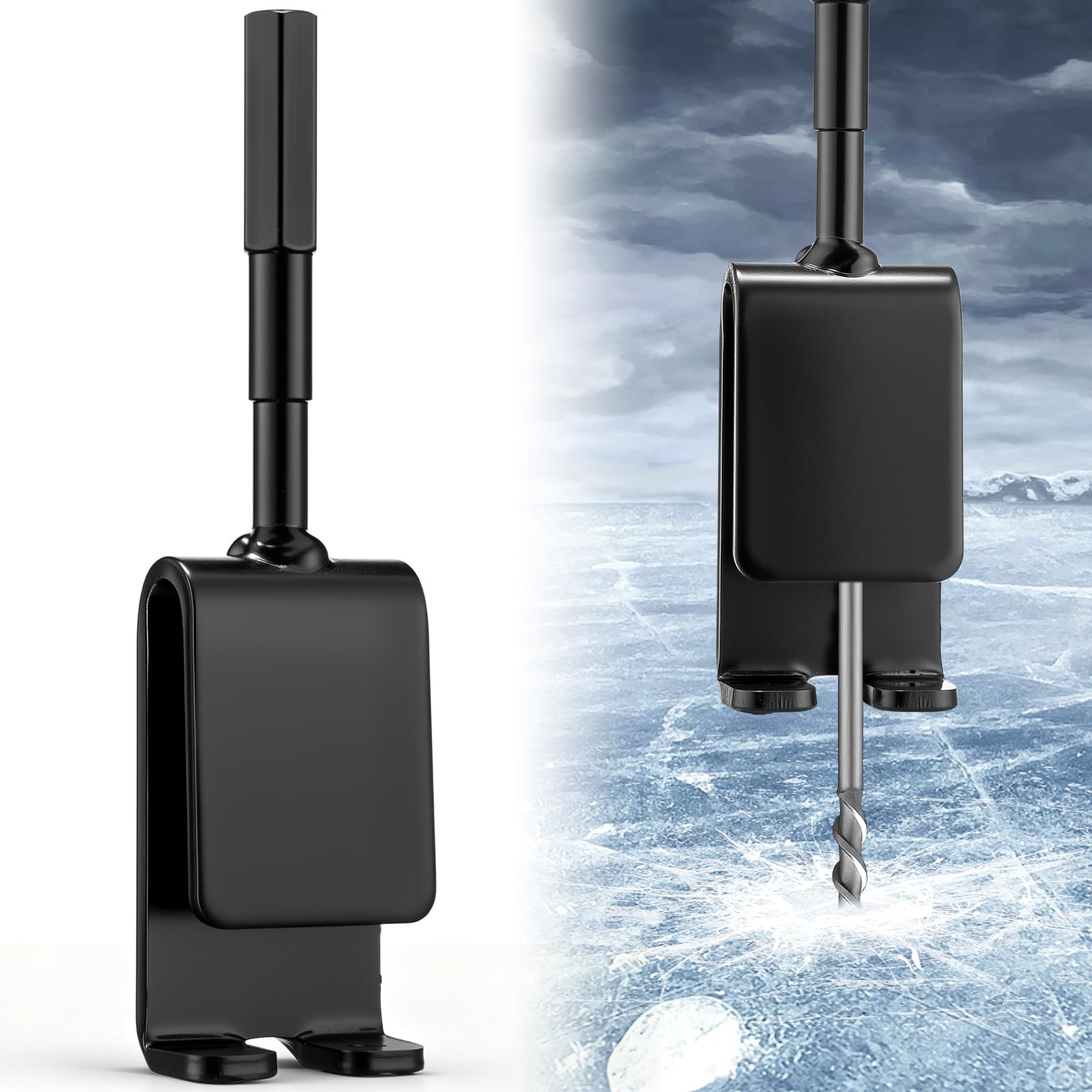 Compatible with common ice anchors and battery drills