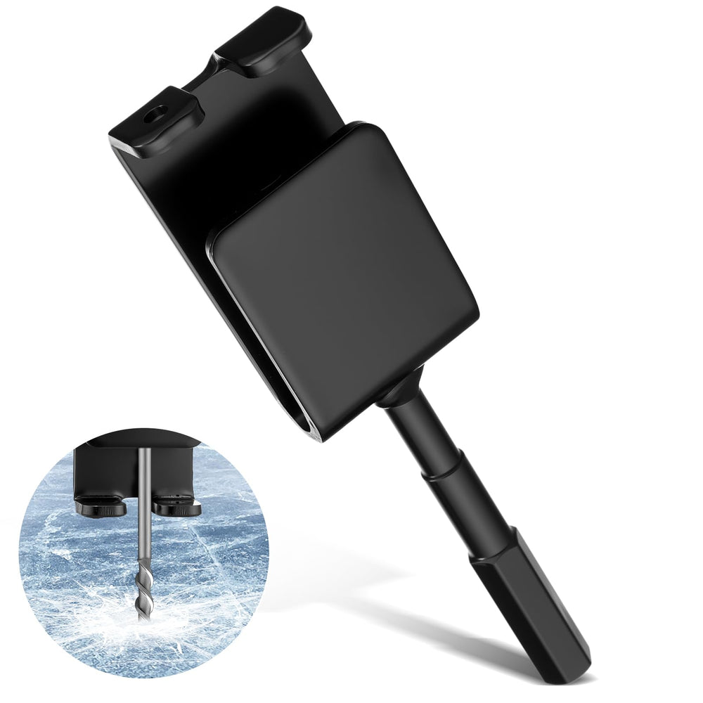 Compact, sturdy ice anchor drill adapter for winter fishing