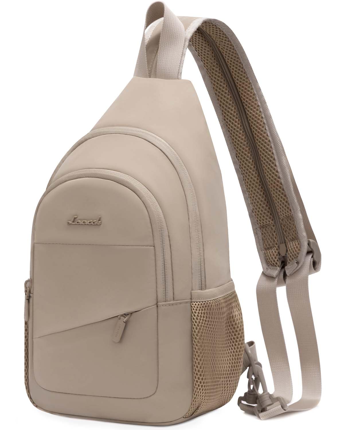 LOVEVOOK sling bag front view shows convertible carry for travel comfort