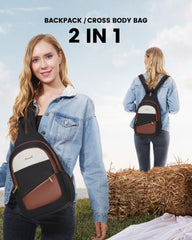LOVEVOOK sling bag size reference, fits an 11-inch tablet easily.