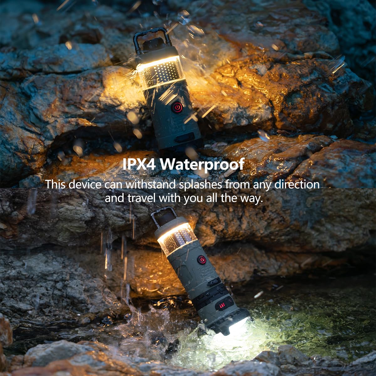LOVORK 7-in-1 lantern spotlight 300lm for distant details