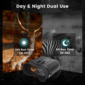 Lovpo night vision enables wildlife viewing up to 1312 feet in darkness.