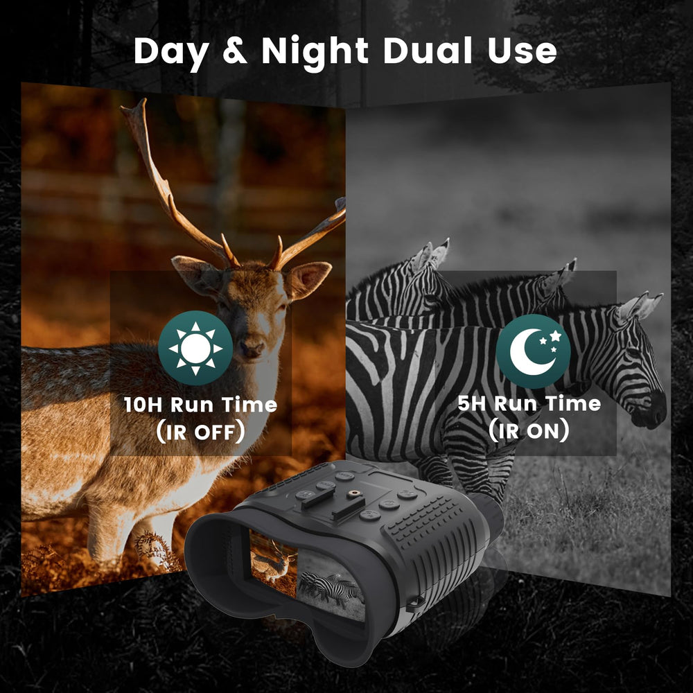 Lovpo night vision enables wildlife viewing up to 1312 feet in darkness.