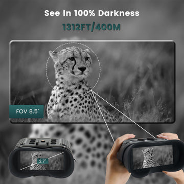 Lovpo night vision goggles feature a crisp 2.7-inch LCD screen for clear viewing.