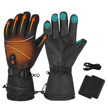 LOYATIAI heated gloves men's front view with full-back heating for all-day warmth.