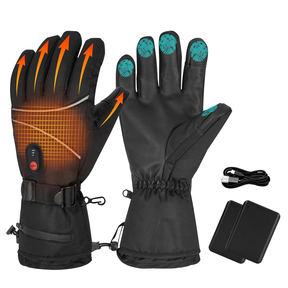 LOYATIAI heated gloves men's front view with full-back heating for all-day warmth.