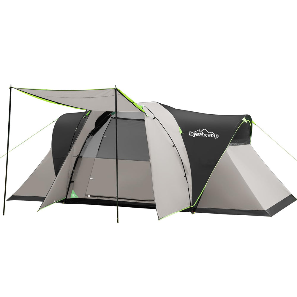 LOYEAHCAMP 8-person dome tent exterior shows sturdy family shelter for camping.