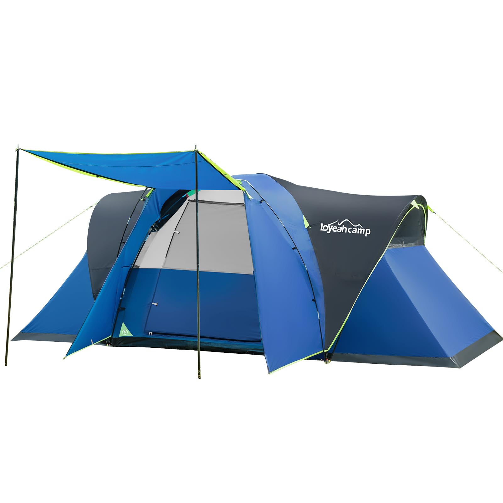 LOYEAHCAMP 8-person tent spacious interior for family sleeping and gear storage