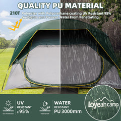 LOYEAHCAMP 2-way zipper provides easy vent access from inside