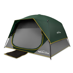 LOYEAHCAMP 4-person dome tent top view for family camping